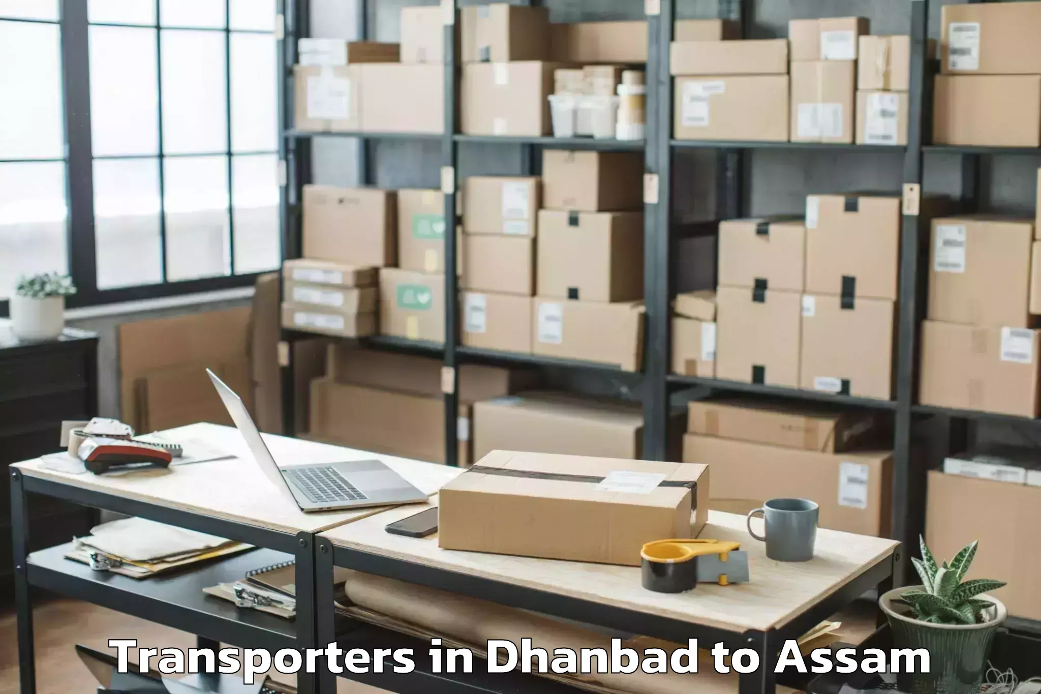 Book Dhanbad to Goshaingaon Transporters Online